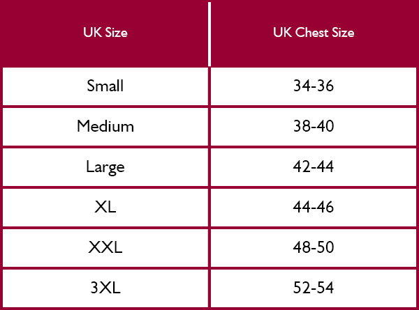 Beretta Active Evo Jacket Size Guide