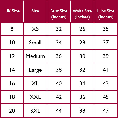 Alan Paine Womens Waistcoat Size Guide