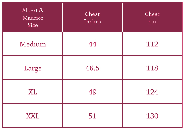 Albert and Maurice Jumper Sizes