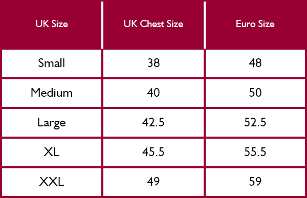 Barbour Dunmoor Fleece Jacket Size Guide