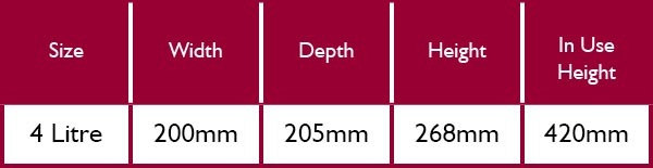 Brabantia Bo Pedal Bin 4 Litre