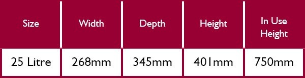 Brabantia Sort and Go Waste Bin 25 Litre