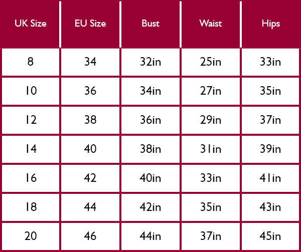 Dubarry Womens Jackets Size Guide