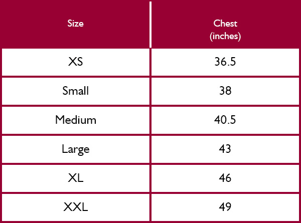 Helly Hansen Mens Tops Size Guide