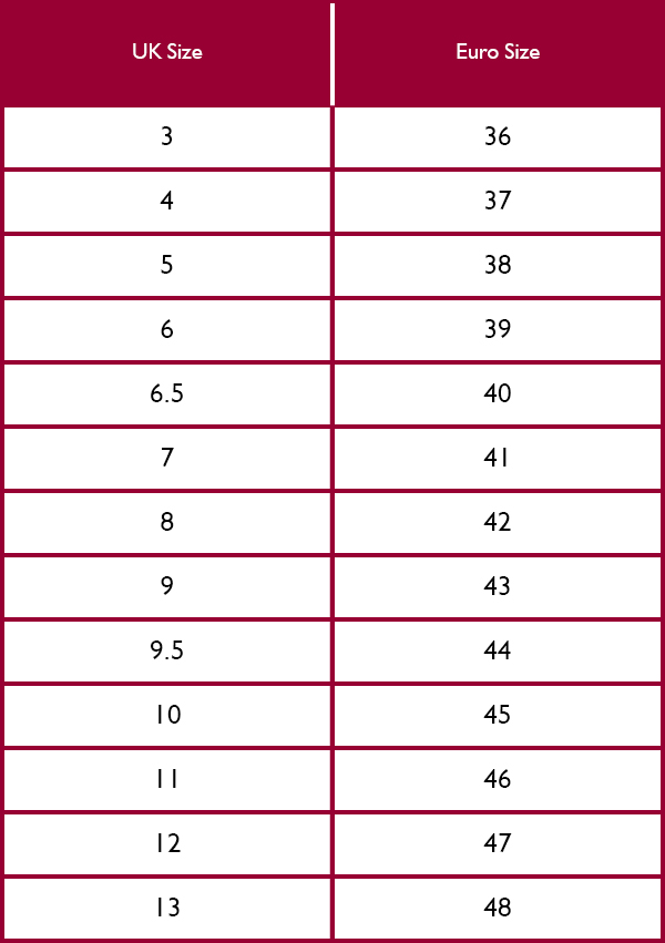 Hoggs of Fife Footwear Size Guide