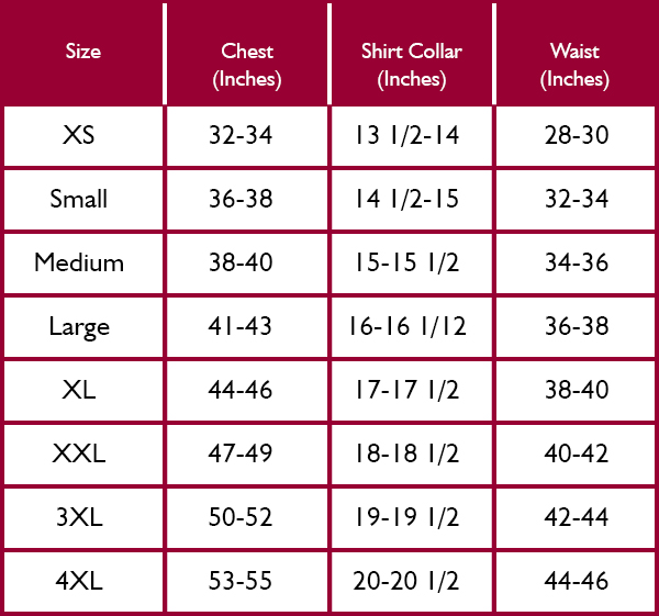 Hoggs of Fife Mens Size Guide