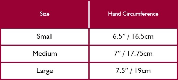 Holland Cooper Gloves Size Guide
