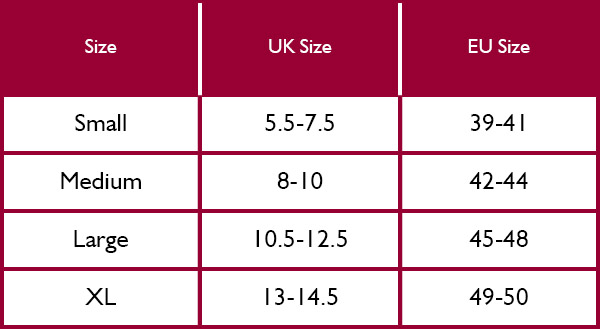 House Of Cheviot Socks Size Guide