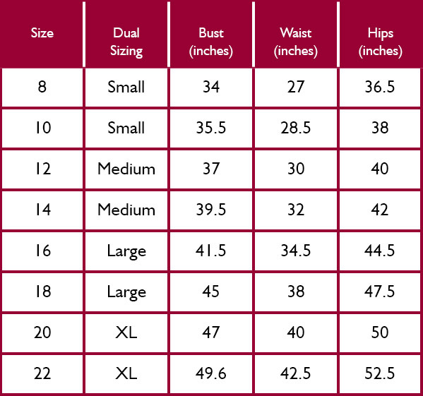 Joules Womens Clothing Size Guide