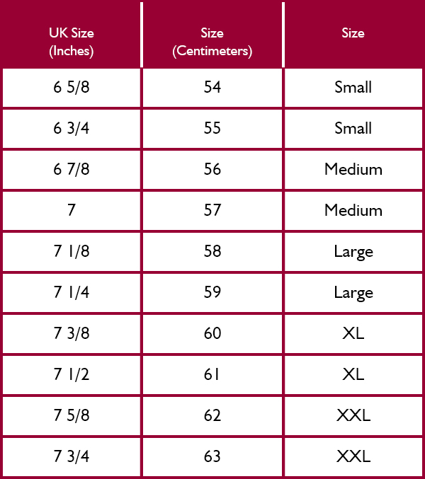 Laksen Headwear Size Guide