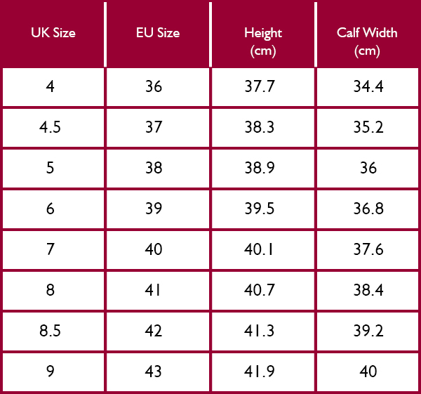 Le Chameau Parisienne Size Guide