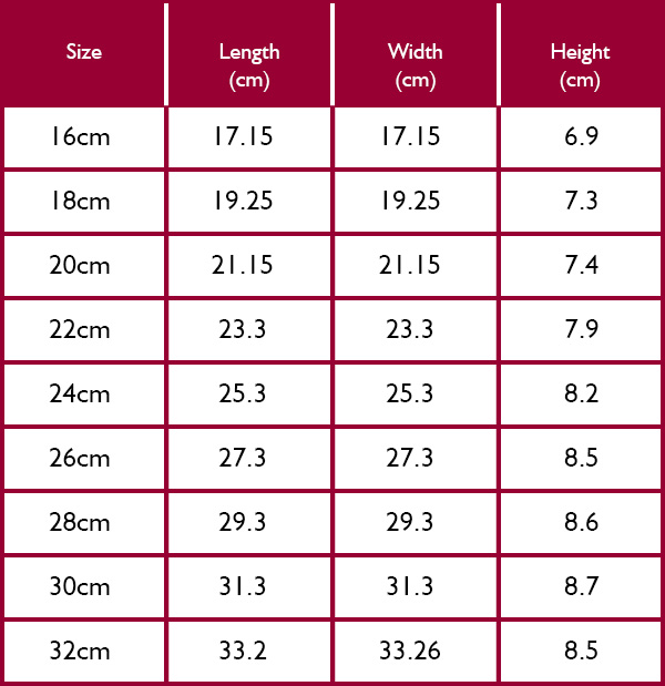 Le Creuset TNS Heat Resistant Glass Lid Size Guide