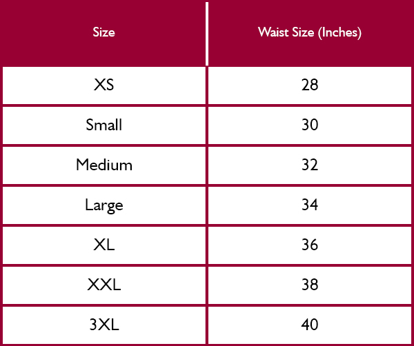 Musto Mens Trousers Size Guide