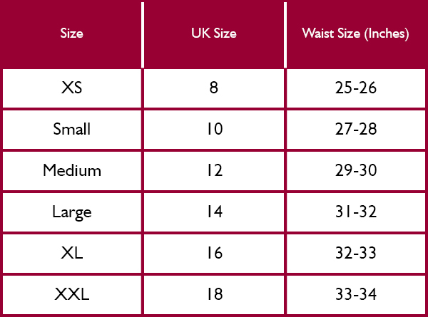 Musto Womens Trousers Size Guide