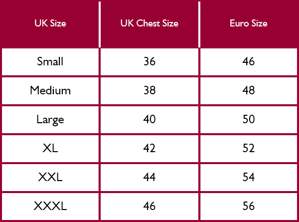 Seeland Mens Shirts Size Guide