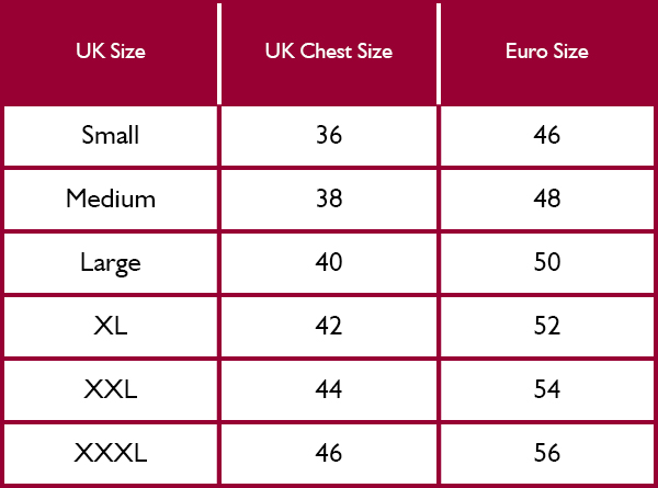 Seeland Highseat Shirt Size Guide