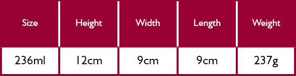 Smidge Travel Cup 236ml Size Guide