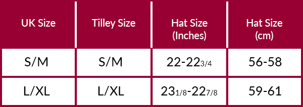 Tilley Hats Size Guide