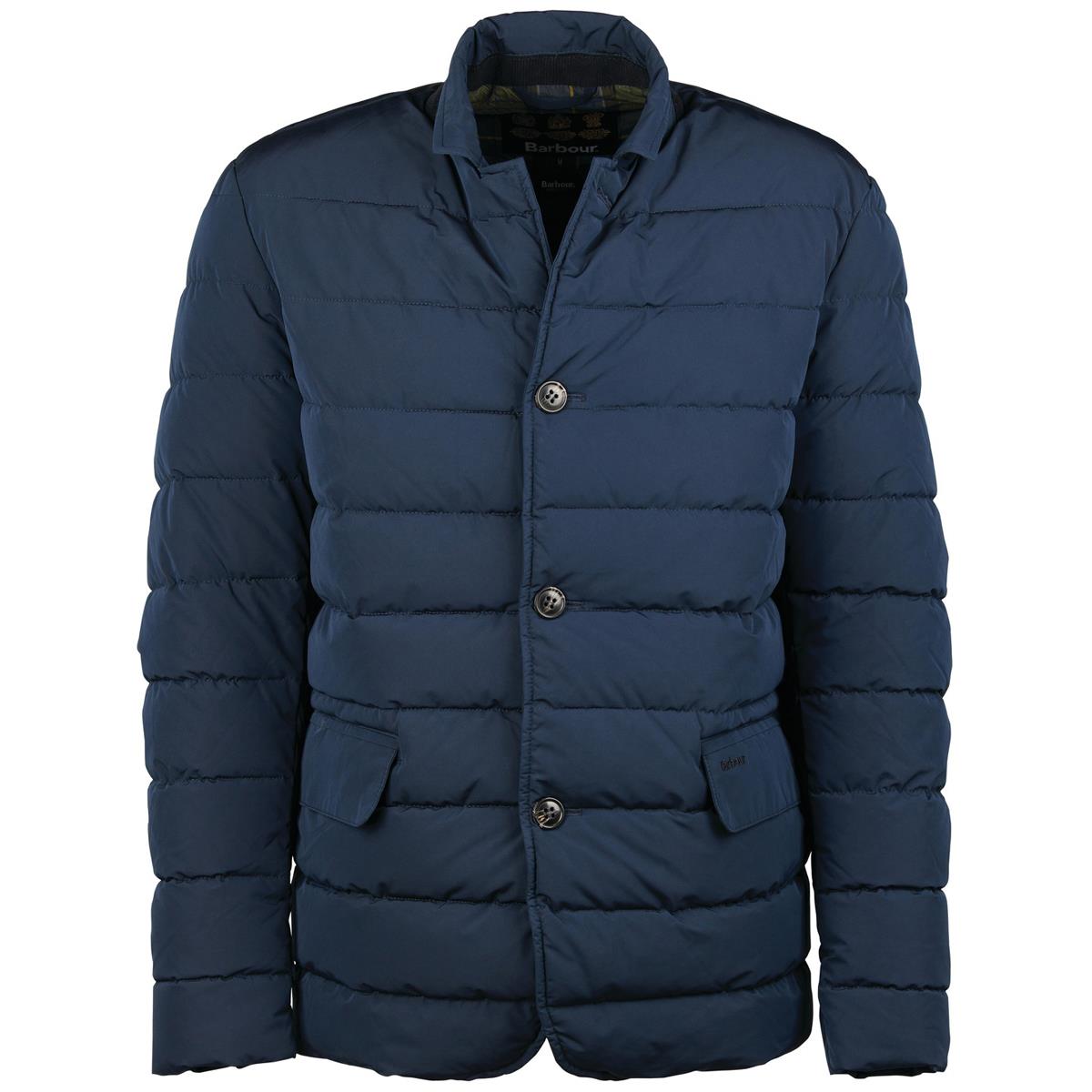 Barbour Mens Canning Baffle Quilted Jacket Navy/Olive Night XL ...
