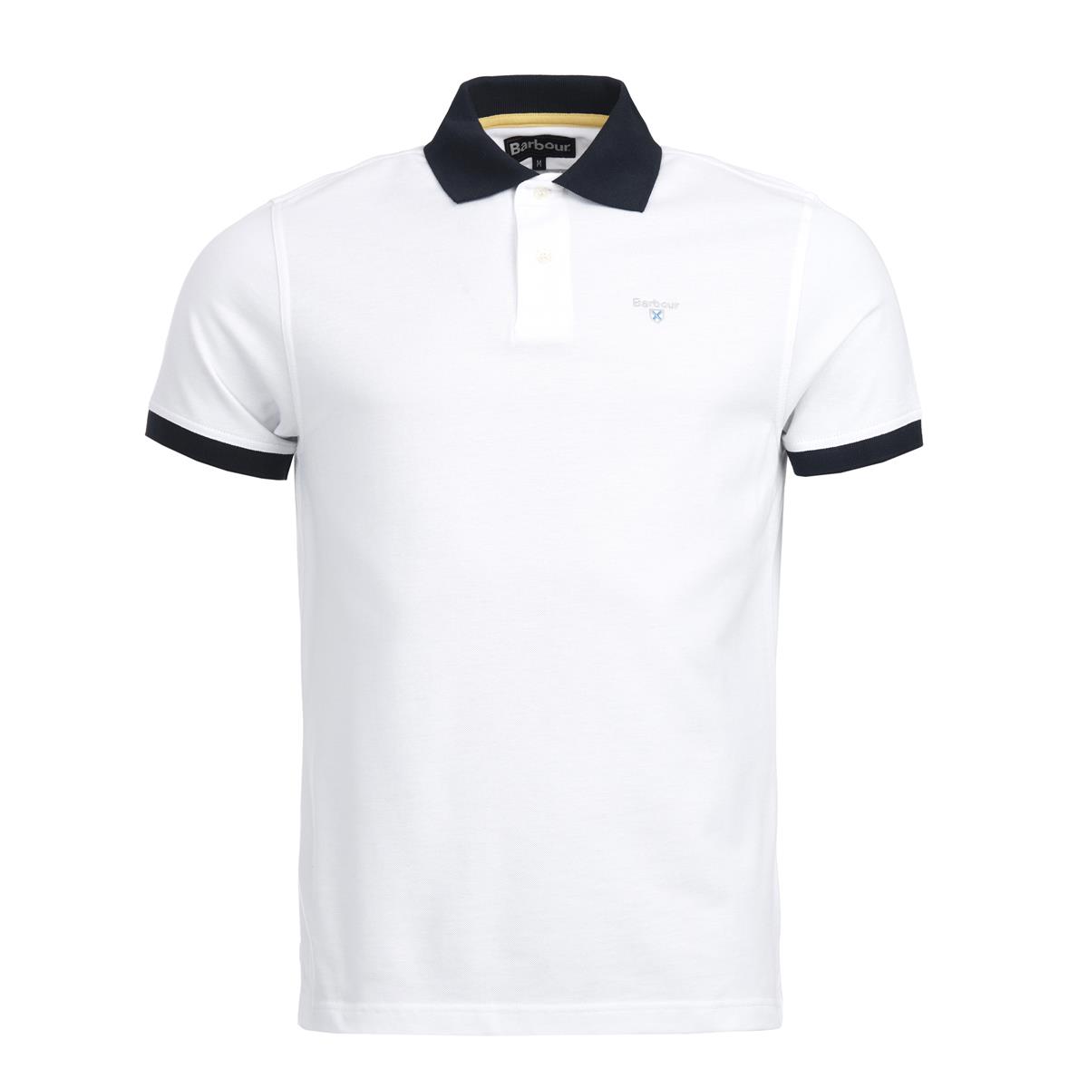 Barbour Mens Lynton Polo White Large
