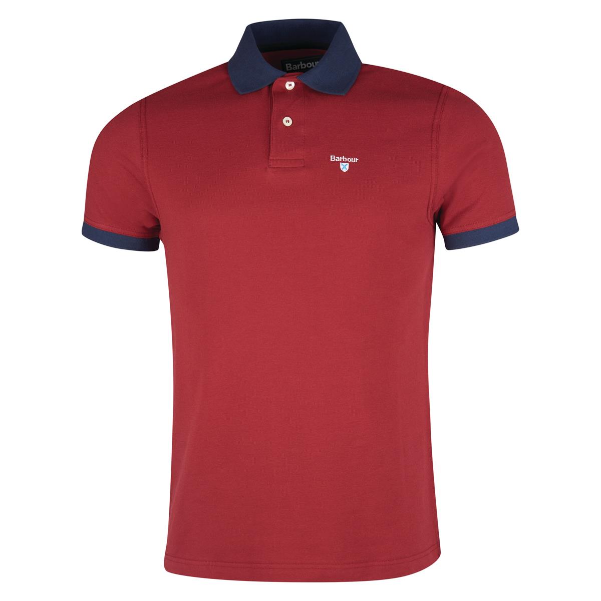 Barbour Mens Lynton Polo Wine Large