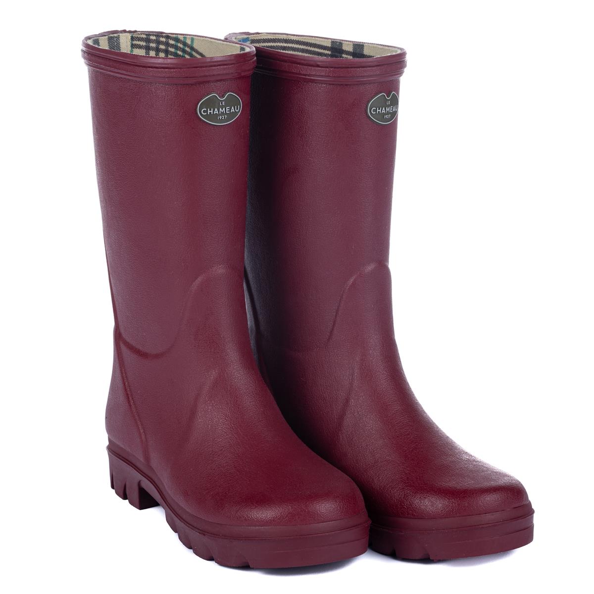 Le Chameau Petite Adventure Jersey Lined Boot Rouge 26