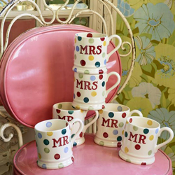 TOP PICKS and BEST DEALS! Emma Bridgewater Polka Dot Mr & Mrs Mug Set