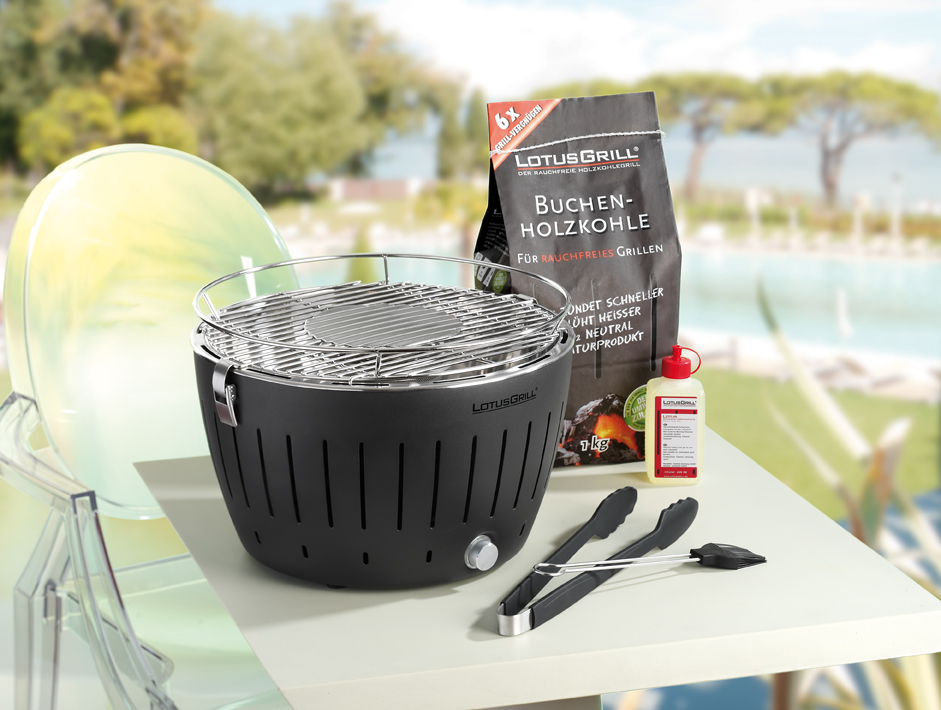 The German Lotusgrill brings smokeless BBQ to your home or apartment thanks  to its unique design, available now for purchase