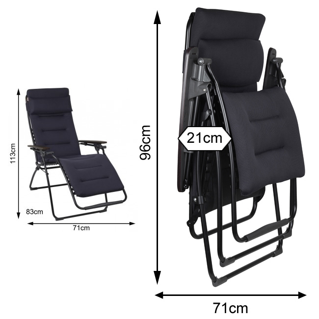 Lafuma Futura Air Recliner Measurements