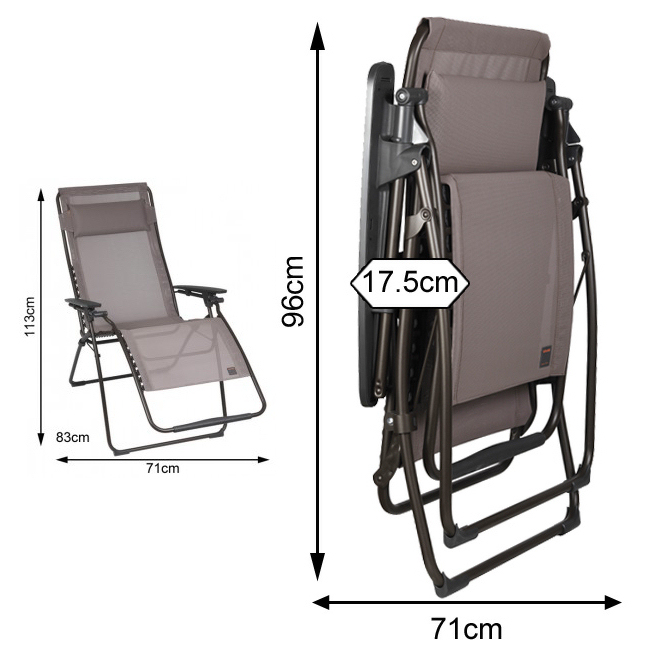 Lafuma Futura Clip Recliner Measurements