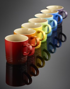 Le Creuset Mugs In Rainbow Colours