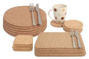 Cork placemats and coasters