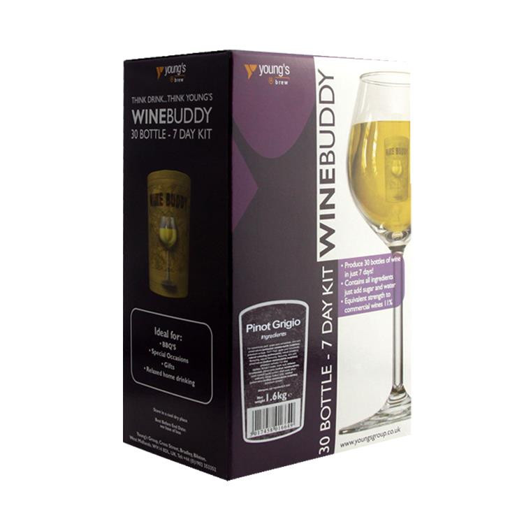 Youngs WineBuddy Pinot Grigio 30 Bottle Kit