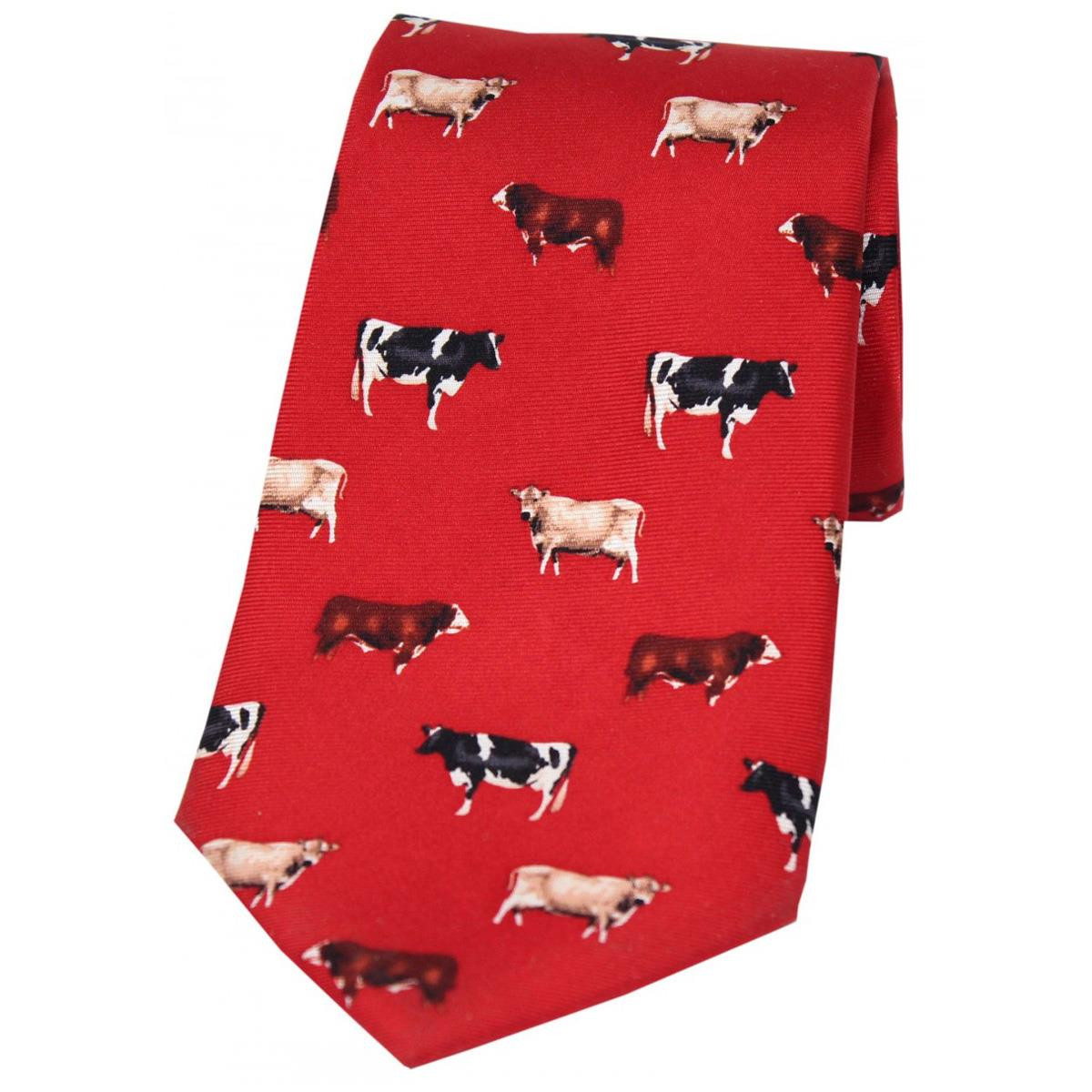Heritage 1845 Silk Tie Cattle Red